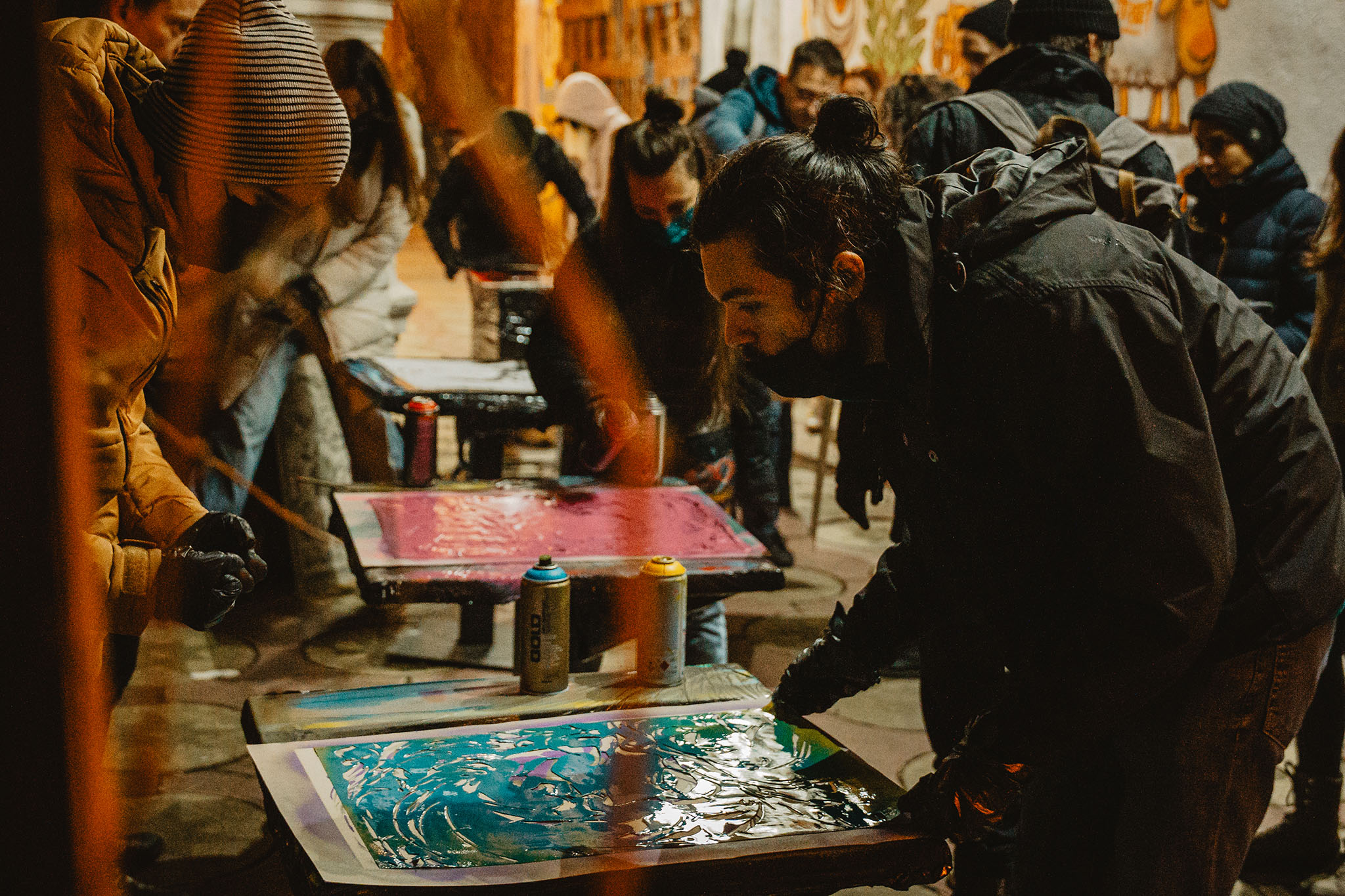 BSBSA (Bucharest Sofia Belgrade Street Art) stencil workshop with Ortaku in Bucharest